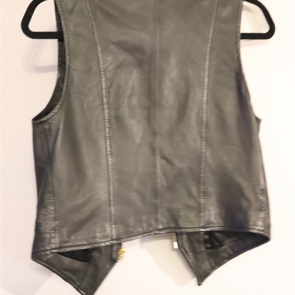 90s Cropped Danier Leather zipup Vest - Picture 4 of 4